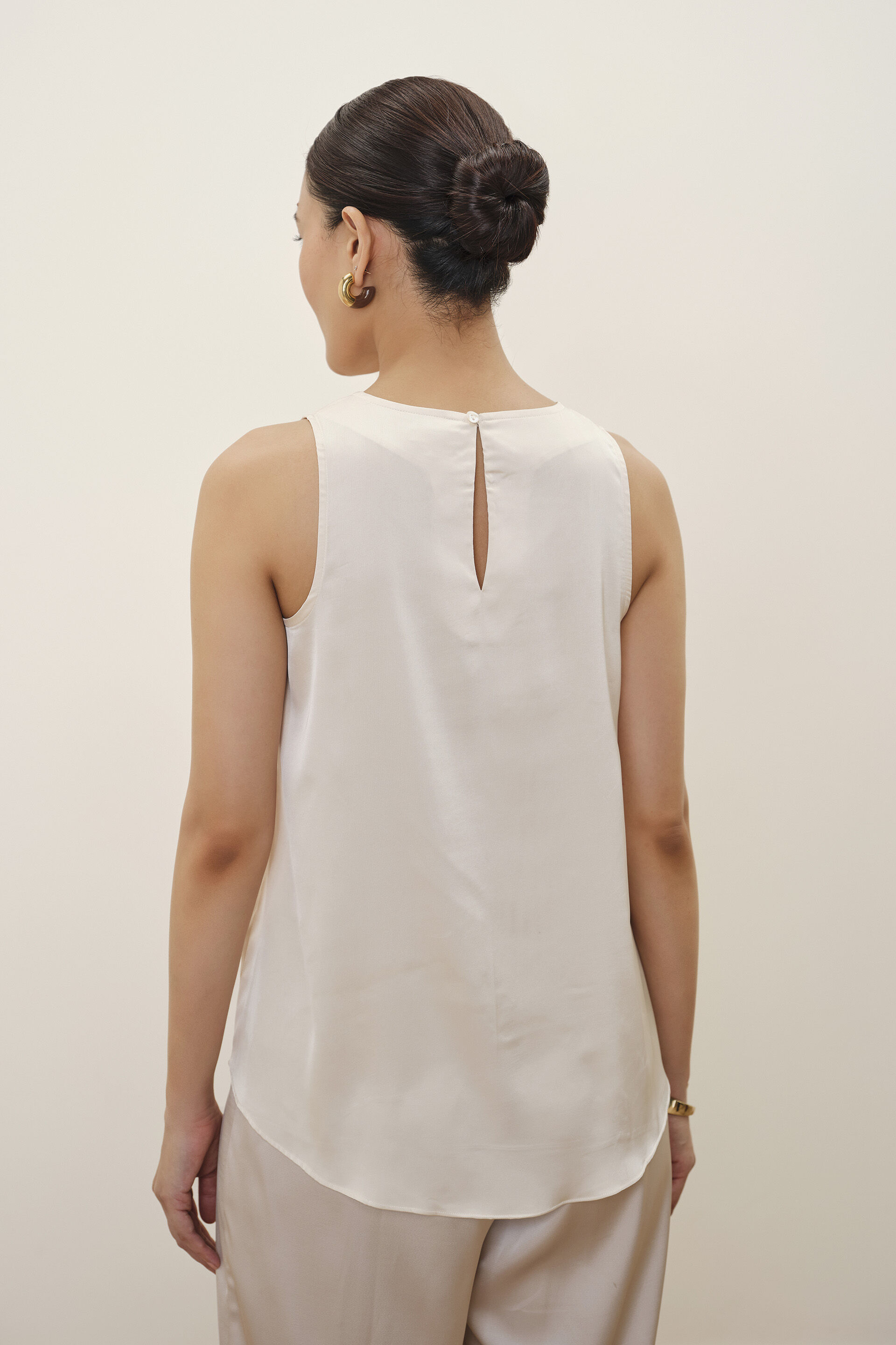 Astrid Cream Sleeveless Top, Cream, image 6